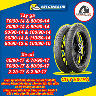Các cặp vỏ lốp xe Michelin City Extra gai mới nhất cho TAY GA VÀ XE SỐ - giá 1 cặp.