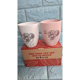 Hộp 2 ly sứ Donghwa quà từ Nestle