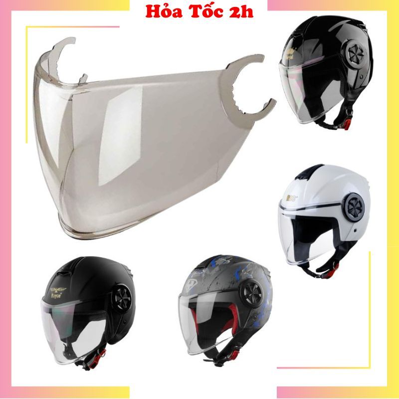 Kính Thay Thế Nón Bảo Hiểm ROC 06/ROYAL M787- Lắp Vừa Nón Yohe 851