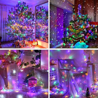 Dây Đèn LED Chớp (8-10m) Trang Trí Ngoài Trời – Màu Trắng / Vàng / Nhiều Màu*