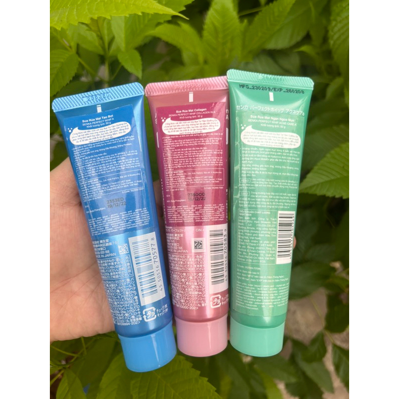 3 màu- Sữa rửa mặt SENKA Perfect Whip 50gram