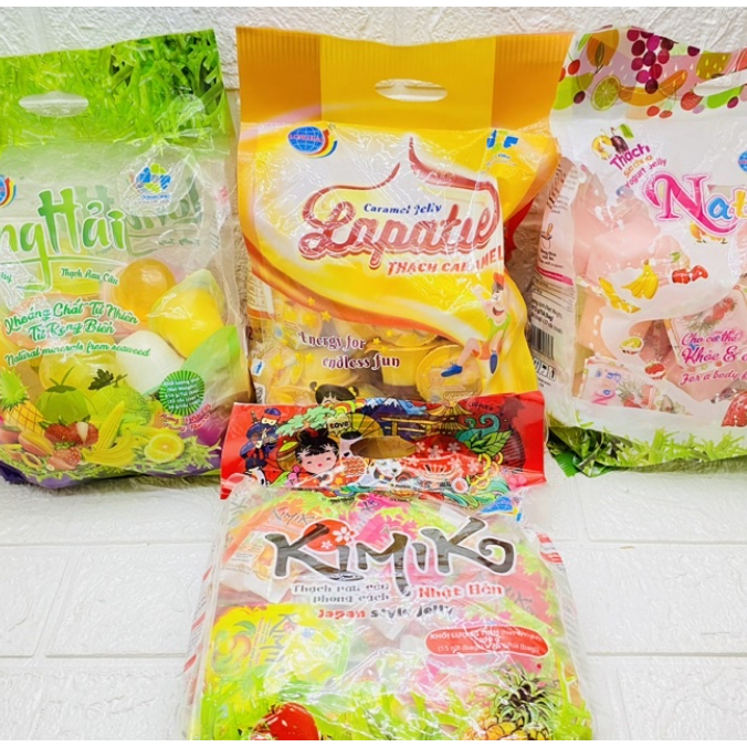 Thạch Long Hải gói Đủ Vị (hoa quả/sữa chua/caramel/kimiko)