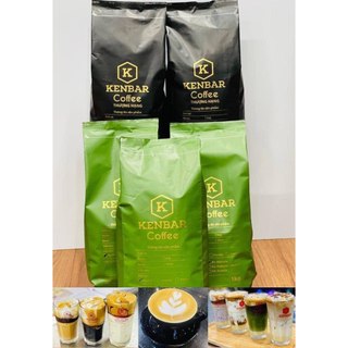 Cà phê kenbar 1kg - cà phê mộc, rang xay nguyên chất robusta / aribica