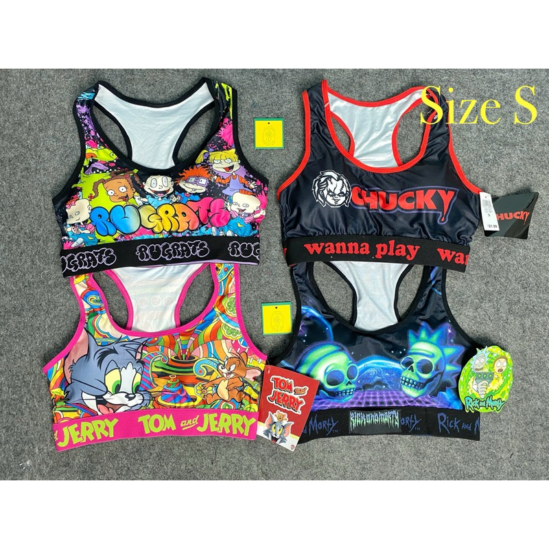Áo bra, áo ngực hoạt hình cartoon dễ thương, chất thun poly co giãn, thấm hút tốt