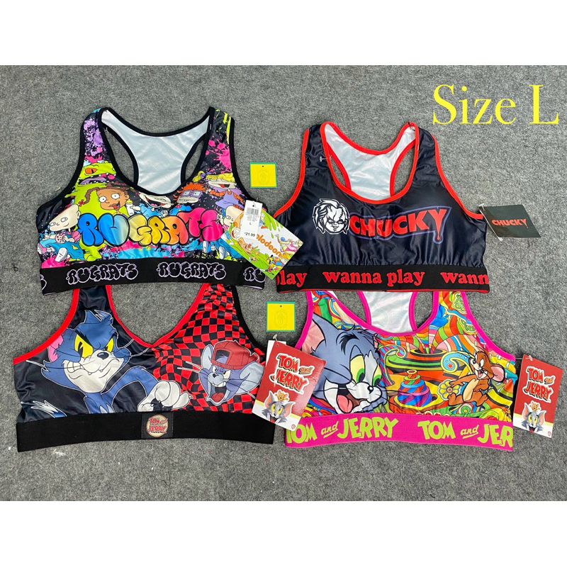 Áo bra, áo ngực hoạt hình cartoon dễ thương, chất thun poly co giãn, thấm hút tốt