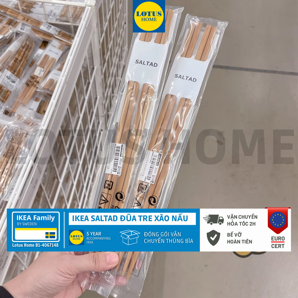IKEA Set 2 đôi Đũa tre xào nấu IKEA saltad