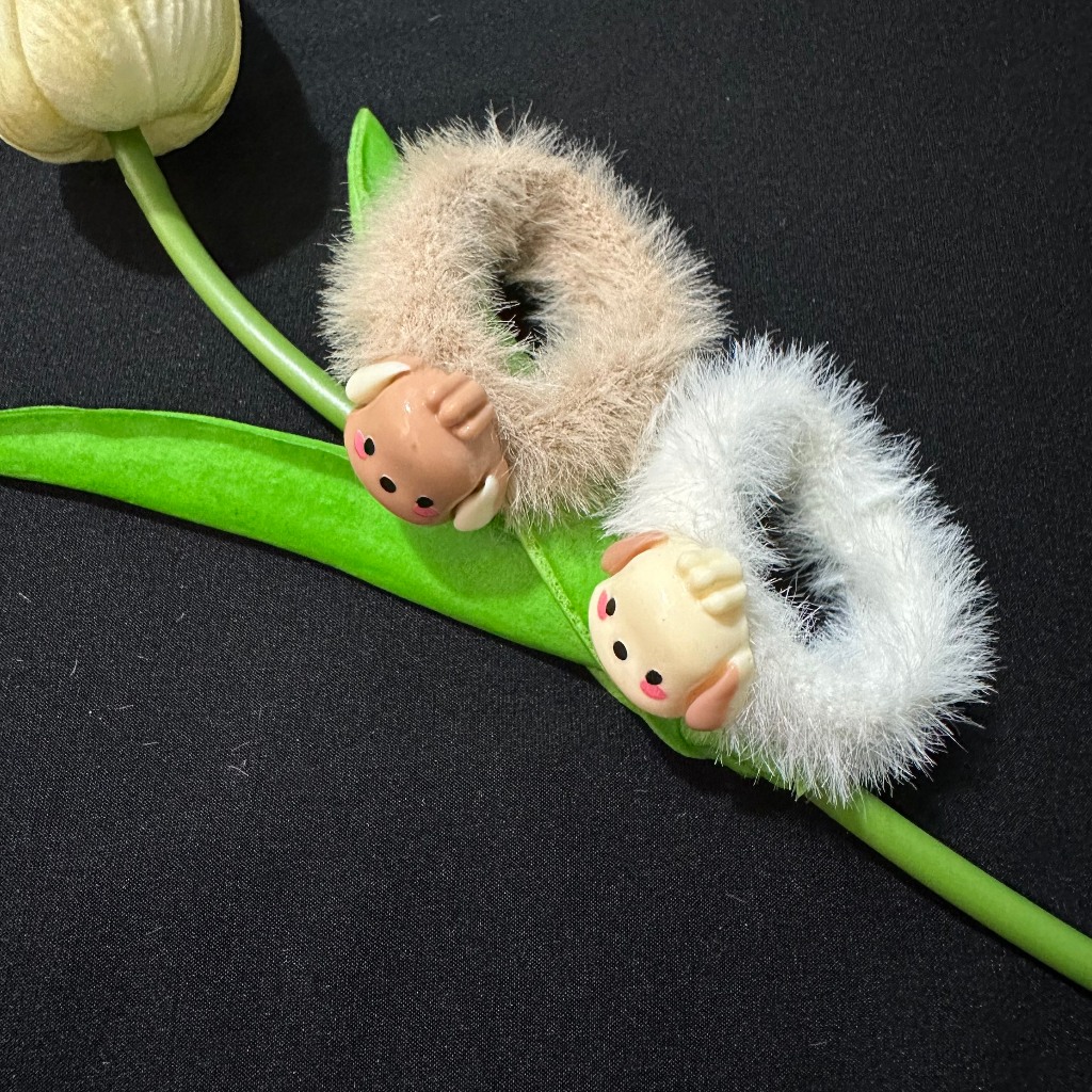 Sỉ Dây Cột Tóc Lông Gấu Nâu Phong Cách Siêu Dễ Thương