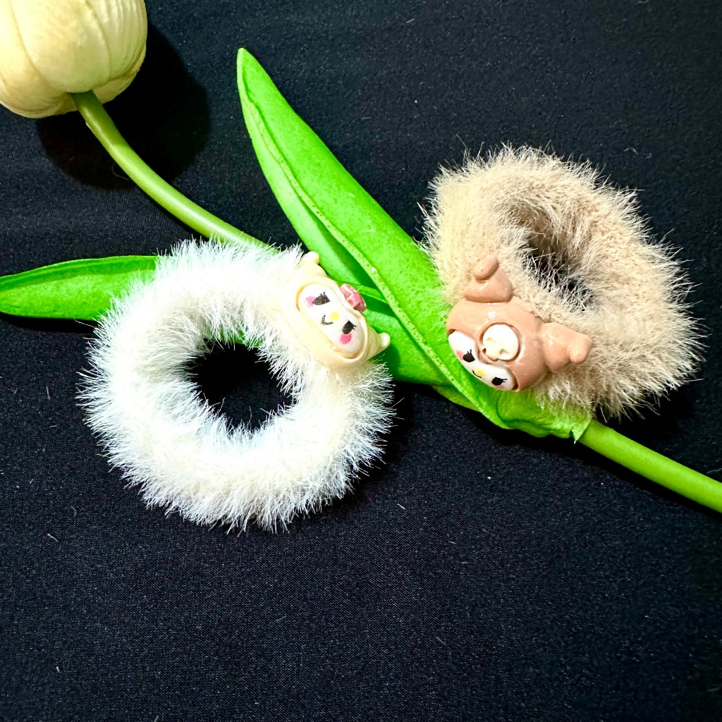 Sỉ Dây Cột Tóc Lông Gấu Nâu Phong Cách Siêu Dễ Thương