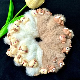 Sỉ dây cột tóc lông gấu nâu phong cách siêu dễ thương