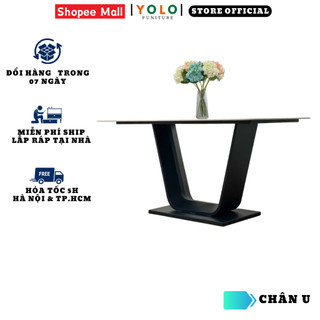 Bàn Ăn Cơm YoLo Chân U, Sắt Sơn Tĩnh Điện, Gia Công Cao Cấp Hiện Đại. Phù Hợp Căn Hộ Chung Cư Gia Đình