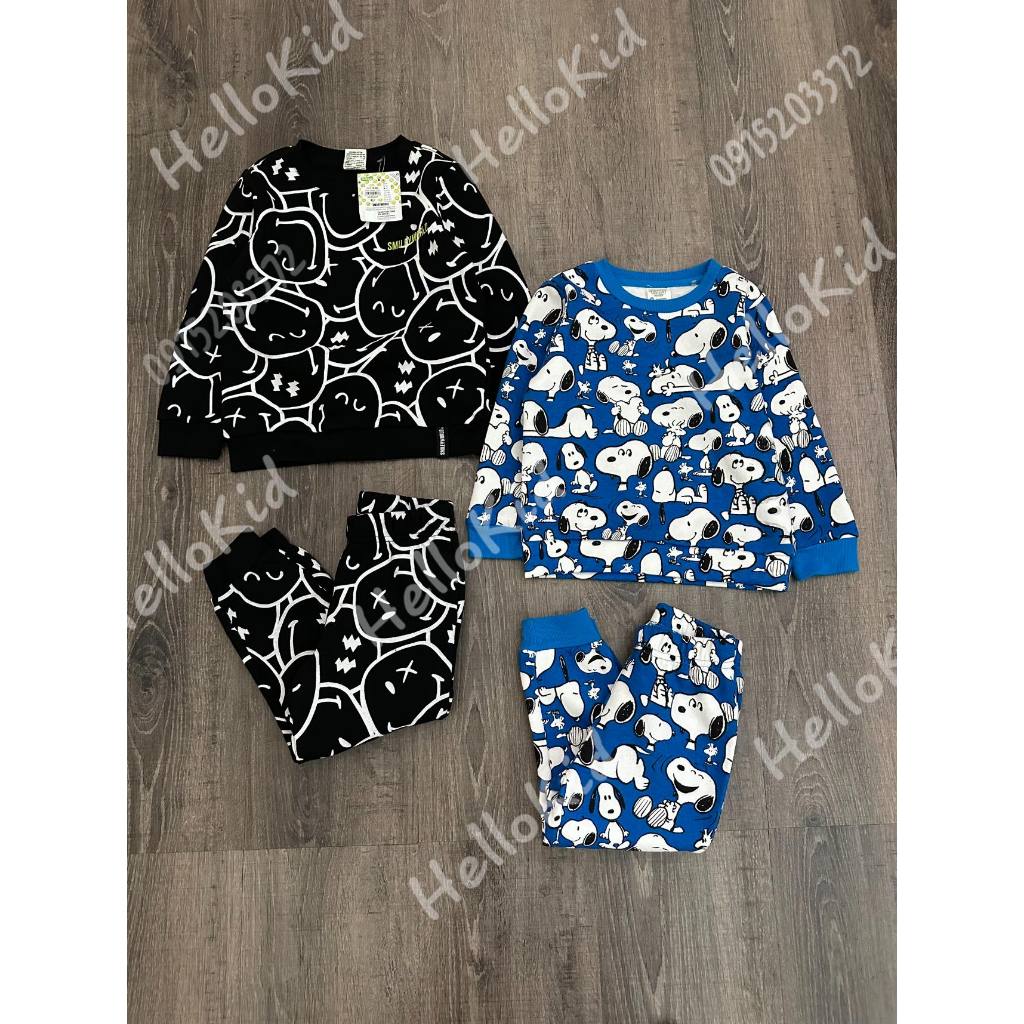 2111- Bộ nỉ nhiều hình ngộ nghĩnh dt bé trai & bé gái