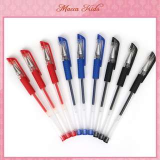 Bút bi bút gel 3 màu đen đỏ xanh bút nước 0,5mm ngòi to và ngòi kim 0.38mm