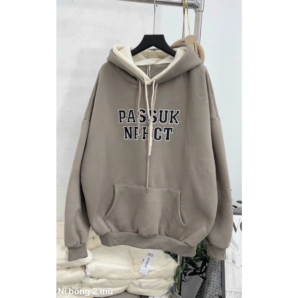 Áo hoodie nam nữ nỉ bông dày dặn 2 mũ chữ thêu cao cấp Áo nỉ bông nhiều màu quảng châu cao cấp CTclothes