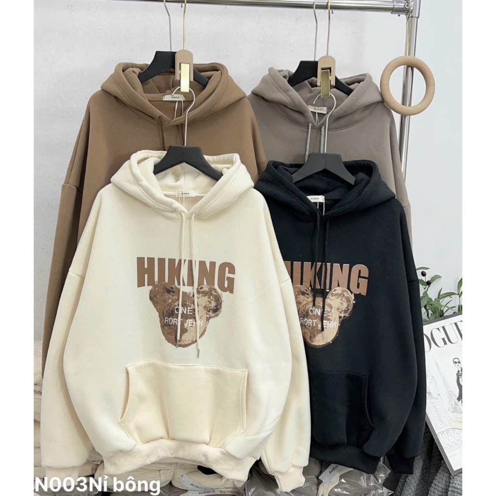 Áo hoodie nam nữ nỉ bông dày dặn 2 mũ chữ thêu cao cấp Áo nỉ bông nhiều màu quảng châu cao cấp CTclothes