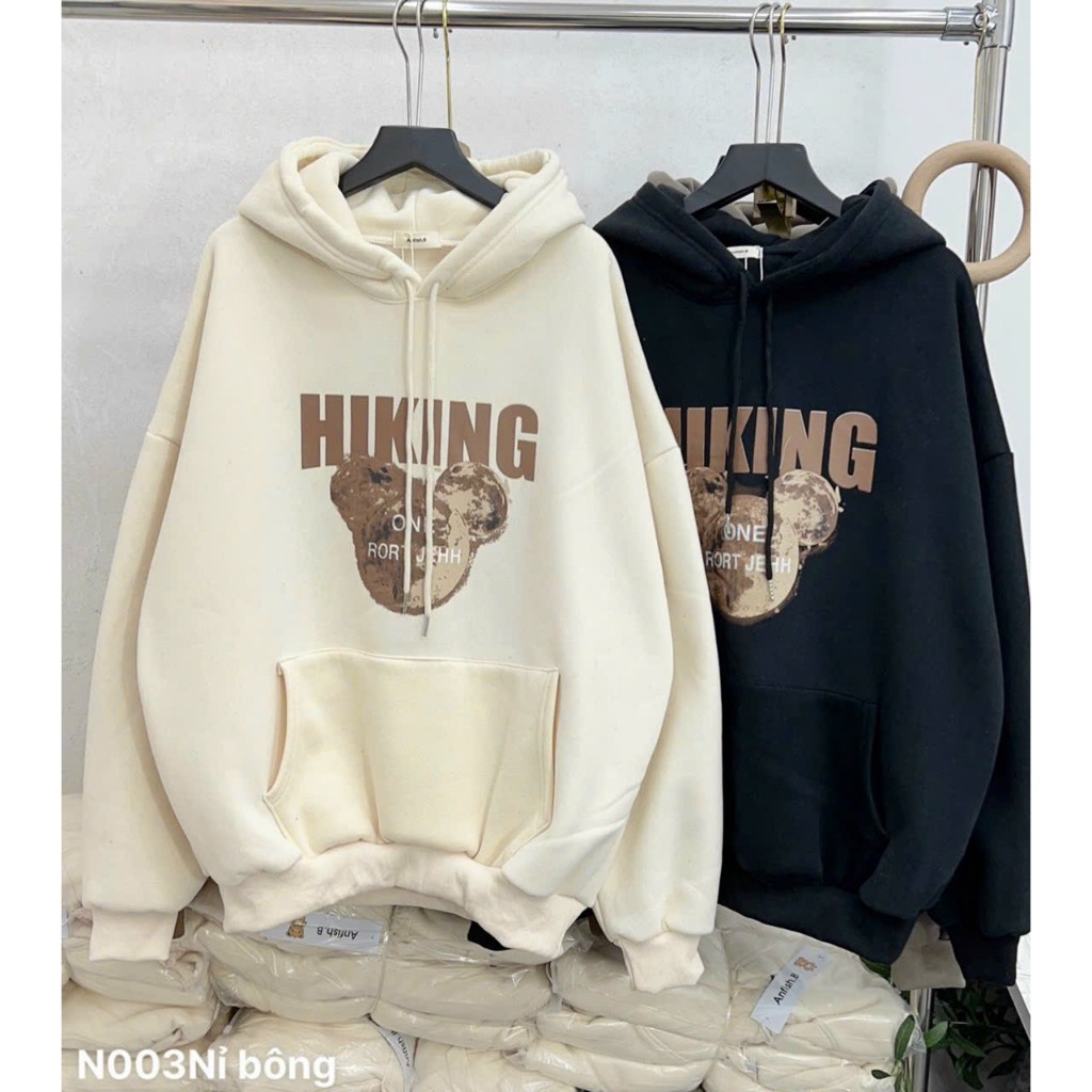 Áo hoodie nam nữ nỉ bông dày dặn 2 mũ chữ thêu cao cấp Áo nỉ bông nhiều màu quảng châu cao cấp CTclothes