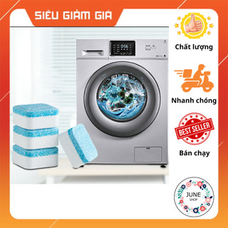 Hộp 12 viên tẩy vệ sinh lồng máy giặt, sủi sạch vi khuẩn, tẩy sạch cặn bẩn lồng giặt
