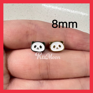 Khuy hình gấu trúc mini 8mm cho búp bê, obitsu, bjd
