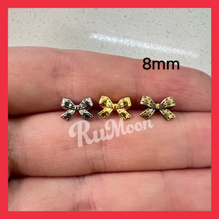 Khuy hình nơ 8mm mini cho búp bê, obitsu, bjd