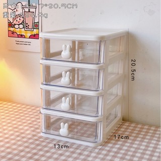 Kệ Tủ Mini Ngăn Kéo Để Bàn Đựng Đồ Tay Cầm Thỏ Bunny Desk