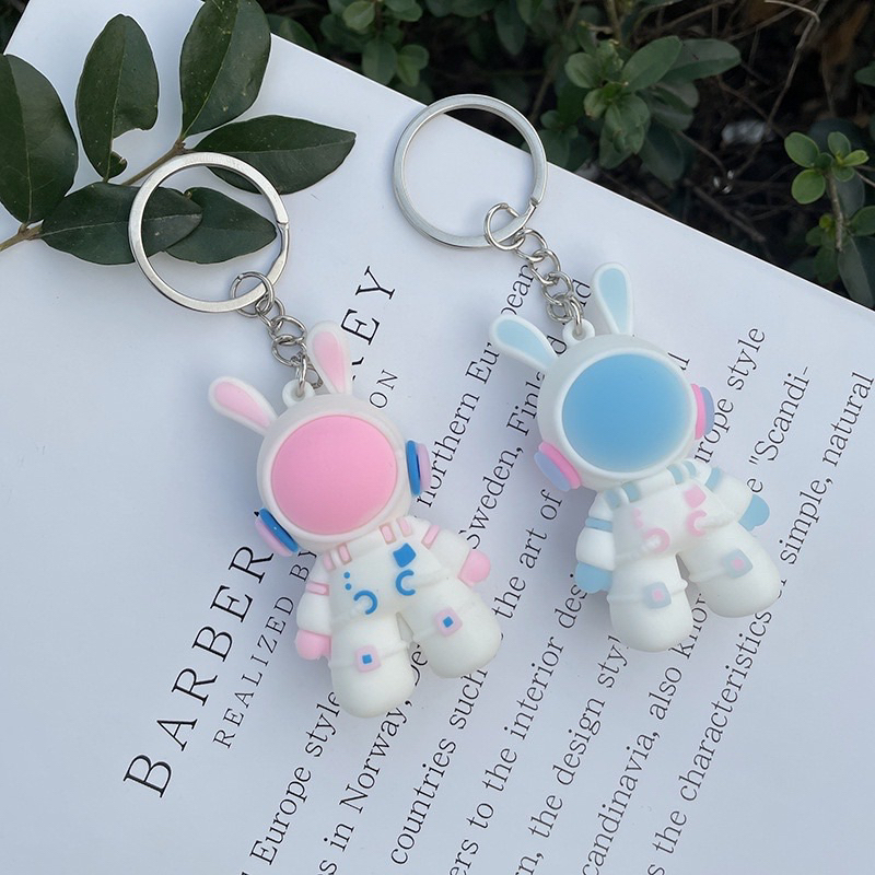 Móc khoá treo hình thỏ siêu cute,đầu móc kim loại, treo túi xách