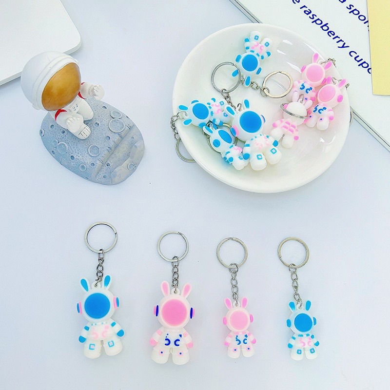 Móc khoá treo hình thỏ siêu cute,đầu móc kim loại, treo túi xách