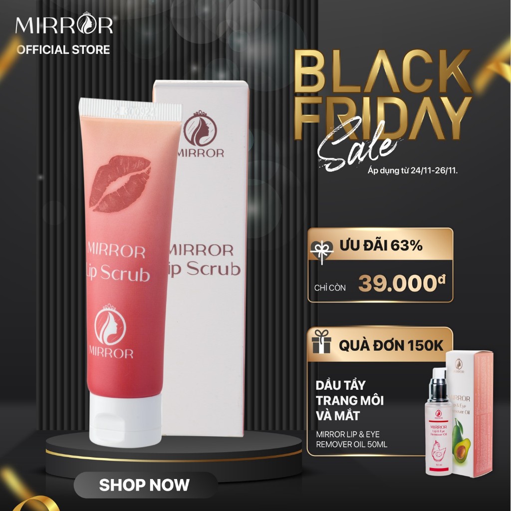 Tẩy Tế Bào Chết Cho Môi Mirror Lip Scrub 20G Hương Cà Phê - Tẩy Da Chết Môi, Giúp Môi Hồng Tự Nhiên, Mềm Mại, Mịn Màng