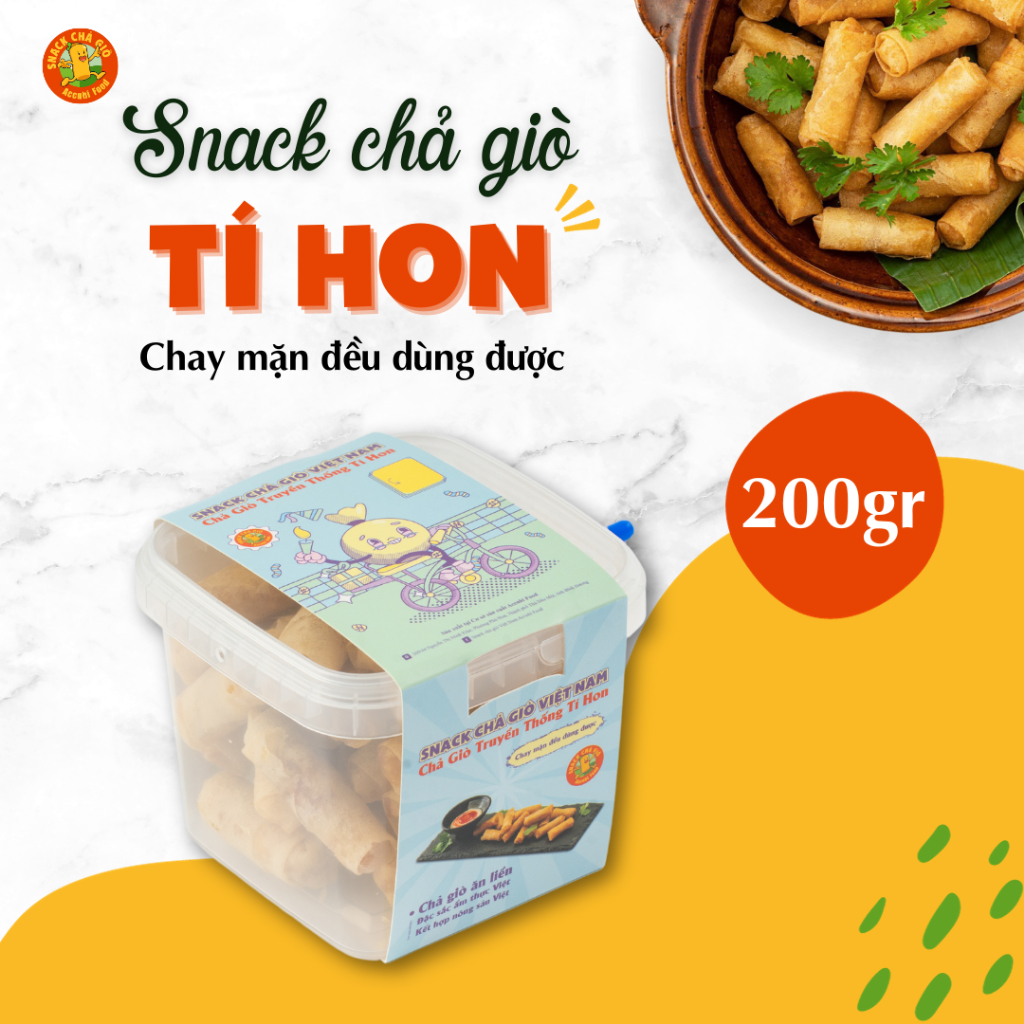 Snack chả giò tí hon TRUYỀN THỐNG 200gr - ACCNHI FOOD