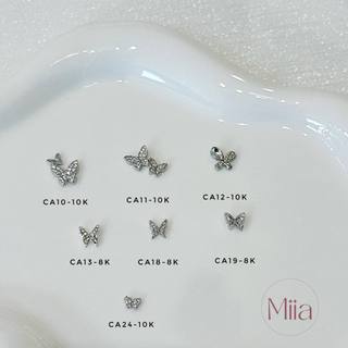 Charm đá bạc - vàng các hình BƯỚM siêu sáng Miia