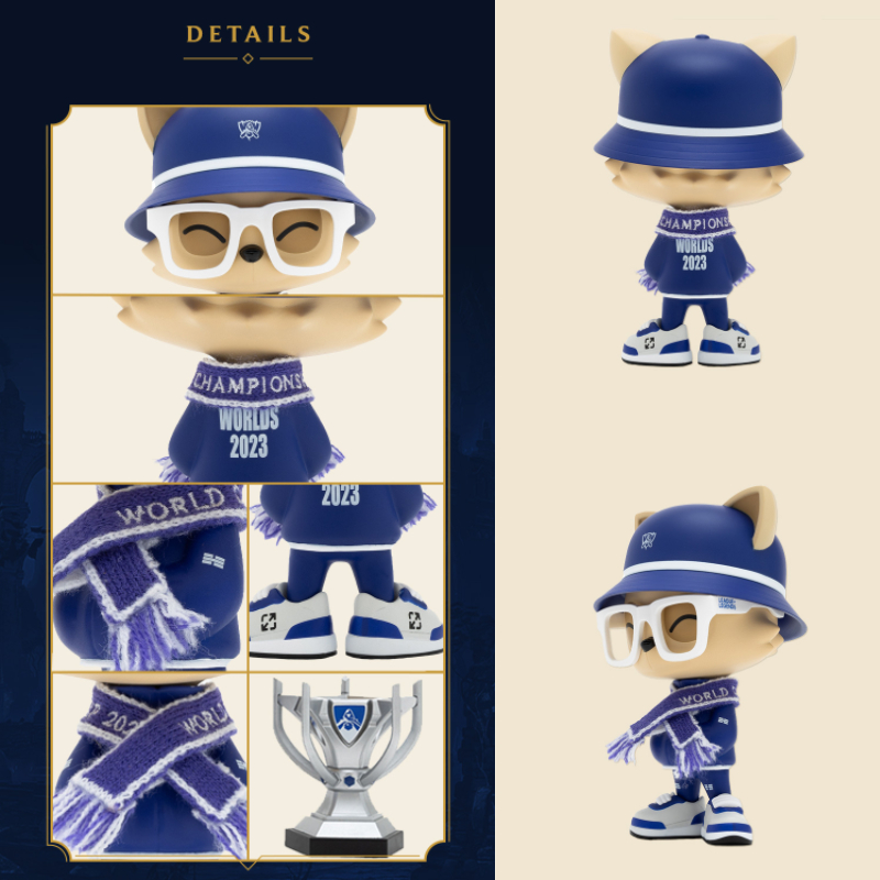 Mô hình Teemo + Cúp CKTG 2023 Liên Minh Huyền Thoại - Chính Hãng Riot Games