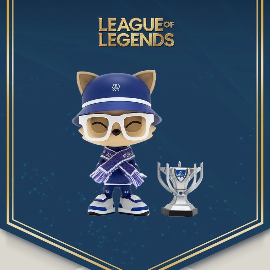 Mô hình Teemo + Cúp CKTG 2023 Liên Minh Huyền Thoại - Chính Hãng Riot Games