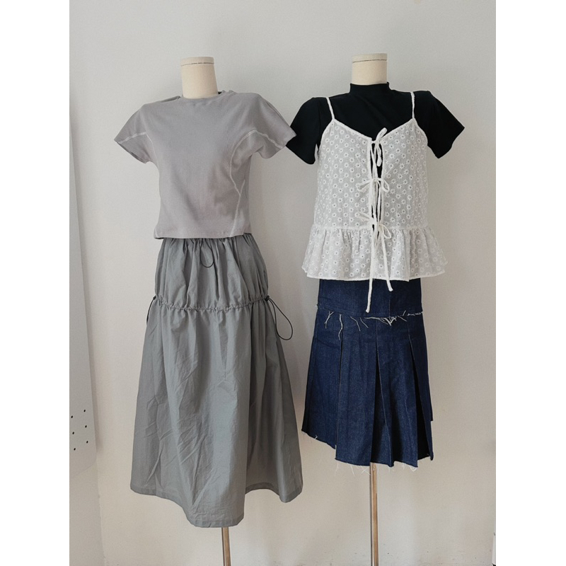 Chân váy dù rút dây 18made ✿ 𝐁𝐲 𝐄𝐢𝐠𝐡𝐭𝐞𝐞𝐧 𝐀𝐠𝐚𝐢𝐧