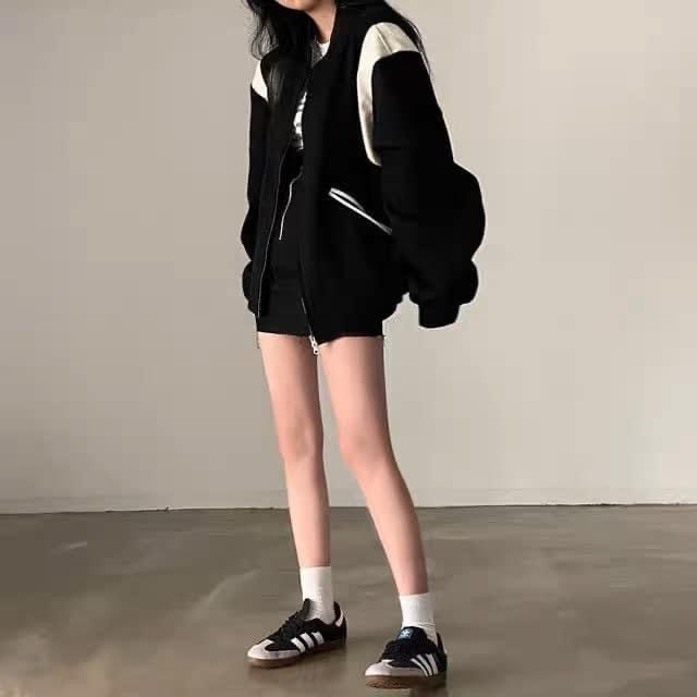 Áo khoác bomber phối vai TG01