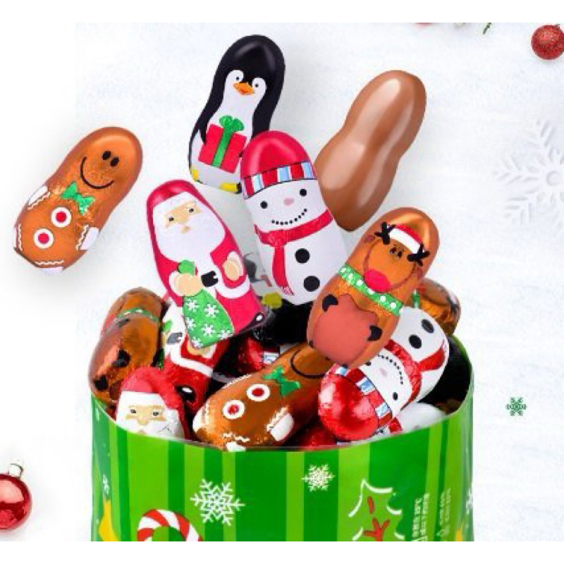 Túi 4 chocolate Noel đậu phộng.