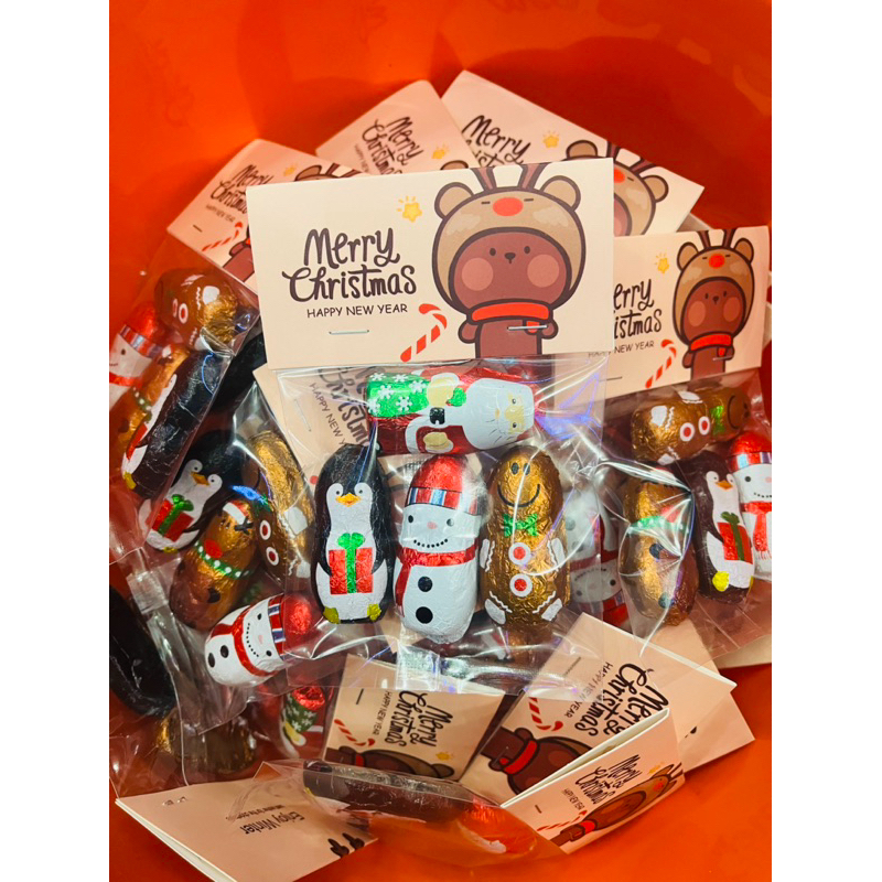 Túi 4 chocolate Noel đậu phộng.