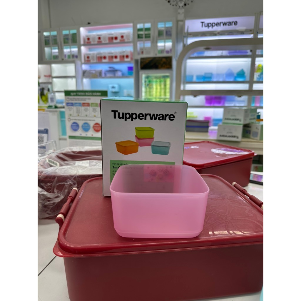 Bộ hộp BQTP Small Square Round-Tupperware
