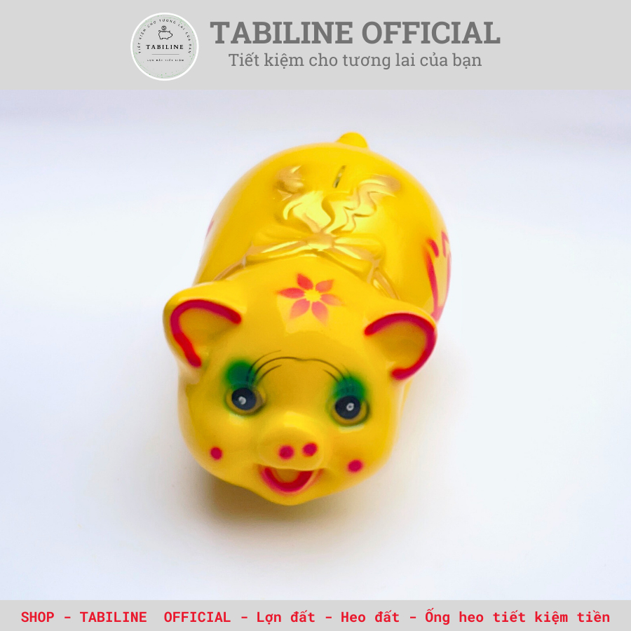 Lợn đất heo đất ống heo tiết kiệm tiền TABILINE Hoa nơ đáng yêu LD25