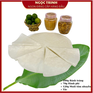 Combo bánh tráng phơi sương ms03 muối nhuyễn + hành phi - bánh tráng ngọc trinh