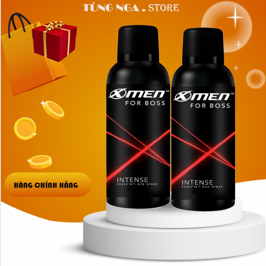 Xịt khử mùi X-Men For Boss Intense 150ml thể hiện đẳng cấp của phái mạnh đậm nét của người đàn ông T