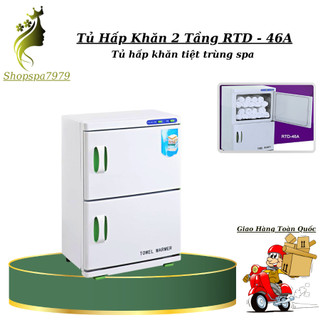 Tủ hấp khăn 2 tầng gj-32a tiệt trùng dụng cụ hấp đá nóng massage, dùng trong spa&tmv chính hãng.