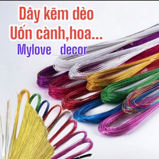 20 SỢI Dây uốn cành hoa hỗ trợ làm hoa len - Kẽm dẻo nẹp vành nón, tạo dáng thú bông dài 80cm