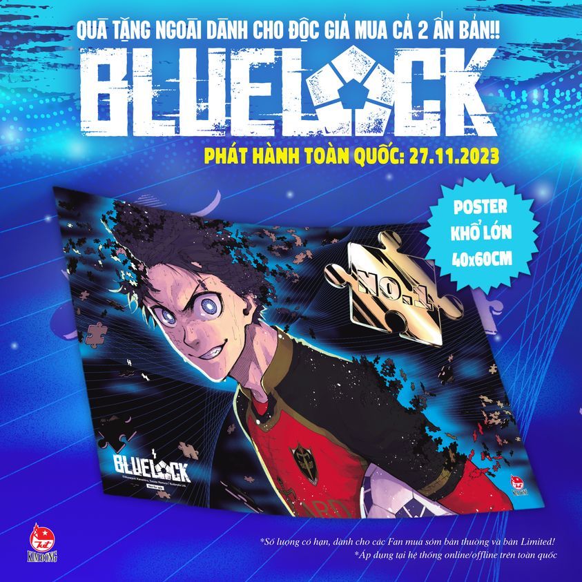Combo Bluelock tập 20 (bản thường và bản giới hạn kèm poster)