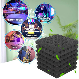10 Tấm mút tiêu âm,Cách âm hình kim tự tháp .kích cỡ 50*50cm dày 5cm/1 tấm.Được chọn màu theo ý