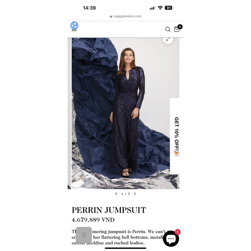 Jumpsuit MAGGY.LONDON kim sa độc lạ size 12 và 14