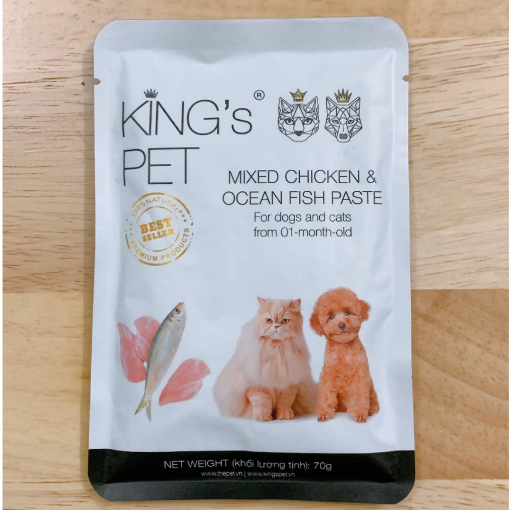 Pate King Pet gói 70gr siêu tiện lợi, Pate King's Pet dạng túi nhỏ