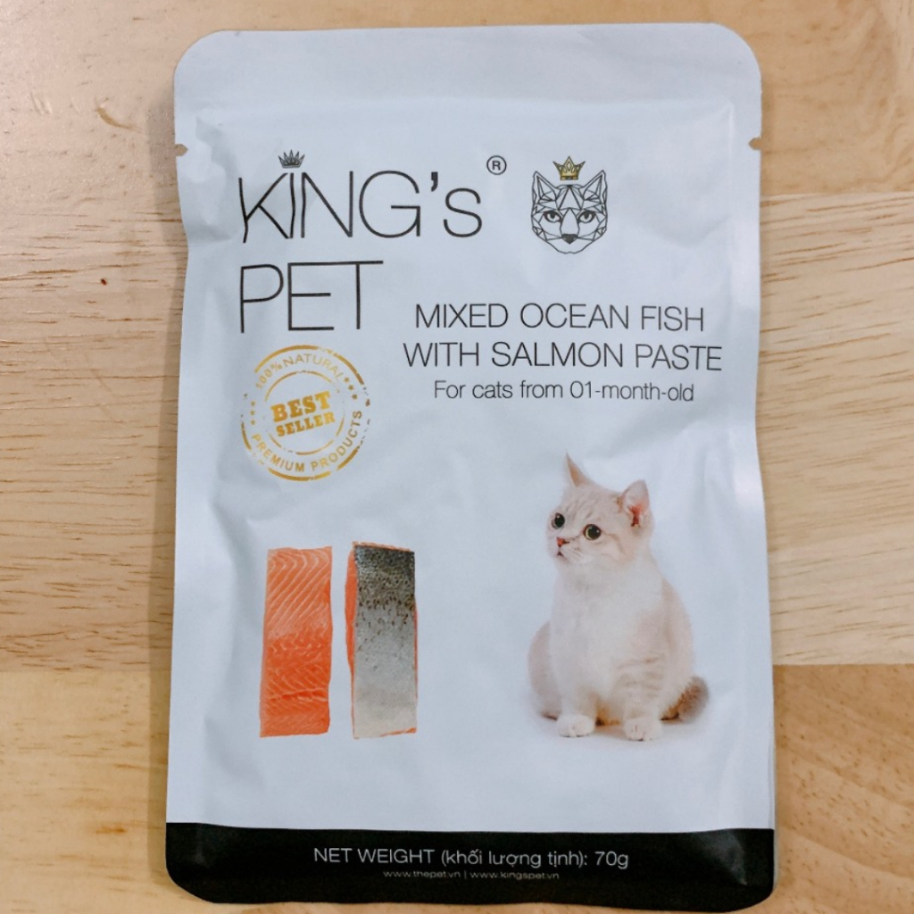 Pate King Pet gói 70gr siêu tiện lợi, Pate King's Pet dạng túi nhỏ