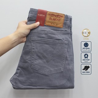 Quần KAKI Jean Nam Cao Cấp Nhiều Màu Xi Nhạt DKA, Quần kaki jean nam dáng ôm, chất vải co giãn thoải mái - Doki