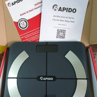 Cân sức khỏe điện tử rapido rsb02-s, có bluetooth - cân điện tử thông minh đo chỉ số sức khoẻ rapido - chính hãng