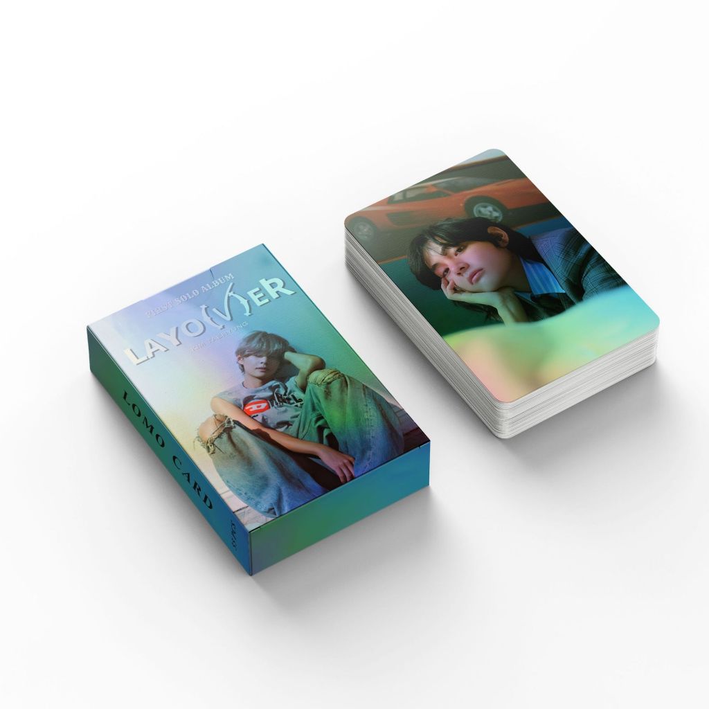Set 55 lomo card Bts V - Layover Hologram 2023