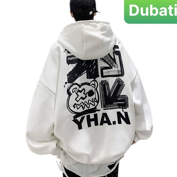 ÁO KHOÁC HOODIE LÓT NHUNG TAY DÀI OVERSIZE IN MŨI TÊN CAO CẤP NHẬT BẢN 2024 - DUBATI FASHION