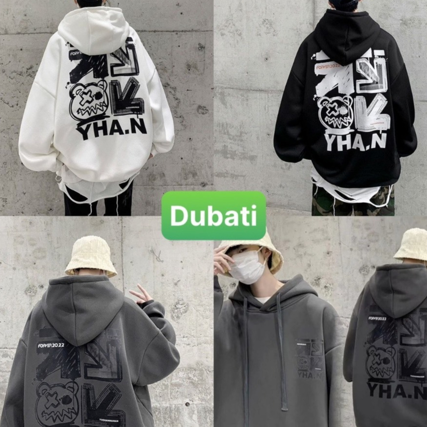 ÁO KHOÁC HOODIE LÓT NHUNG TAY DÀI OVERSIZE IN MŨI TÊN CAO CẤP NHẬT BẢN 2024 - DUBATI FASHION